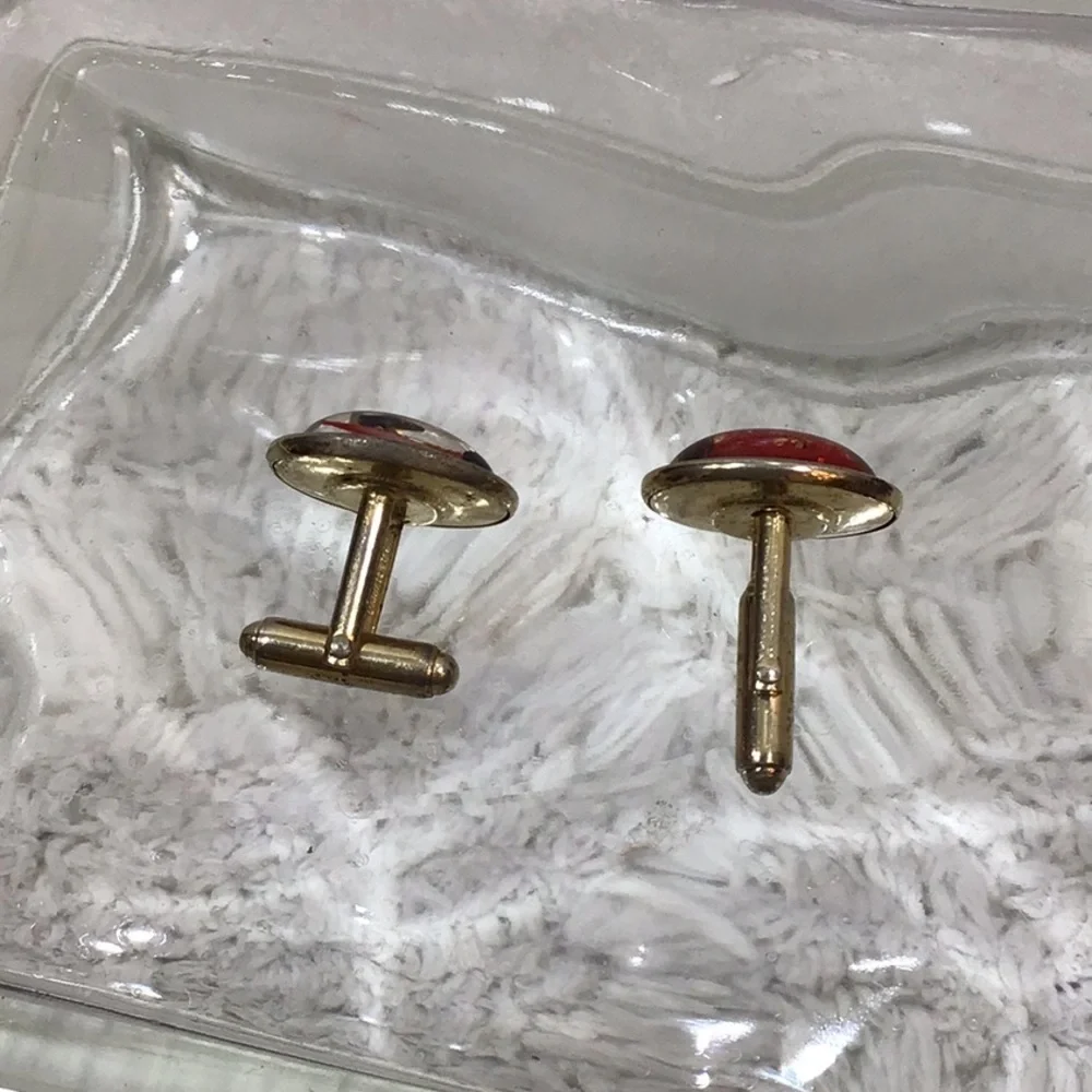 Vintage Anson fly fishing tie clip & cuff links set